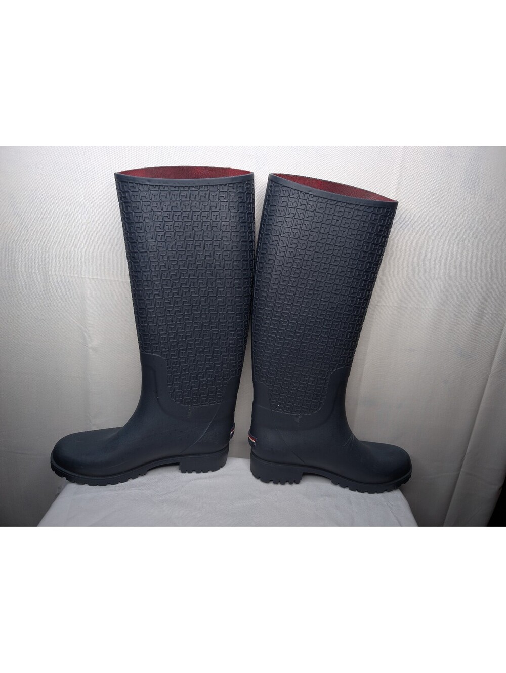 Tommy Hilfiger Black Rubber Rain Boots Size 7